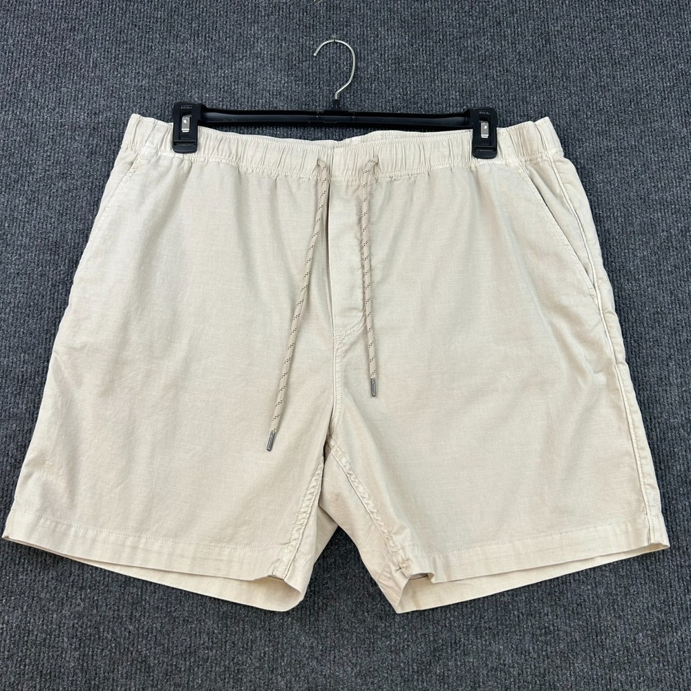FAHERTY Brand Essential Mens XXL Shorts Drawstring Elastic Stretch Hiking Beige